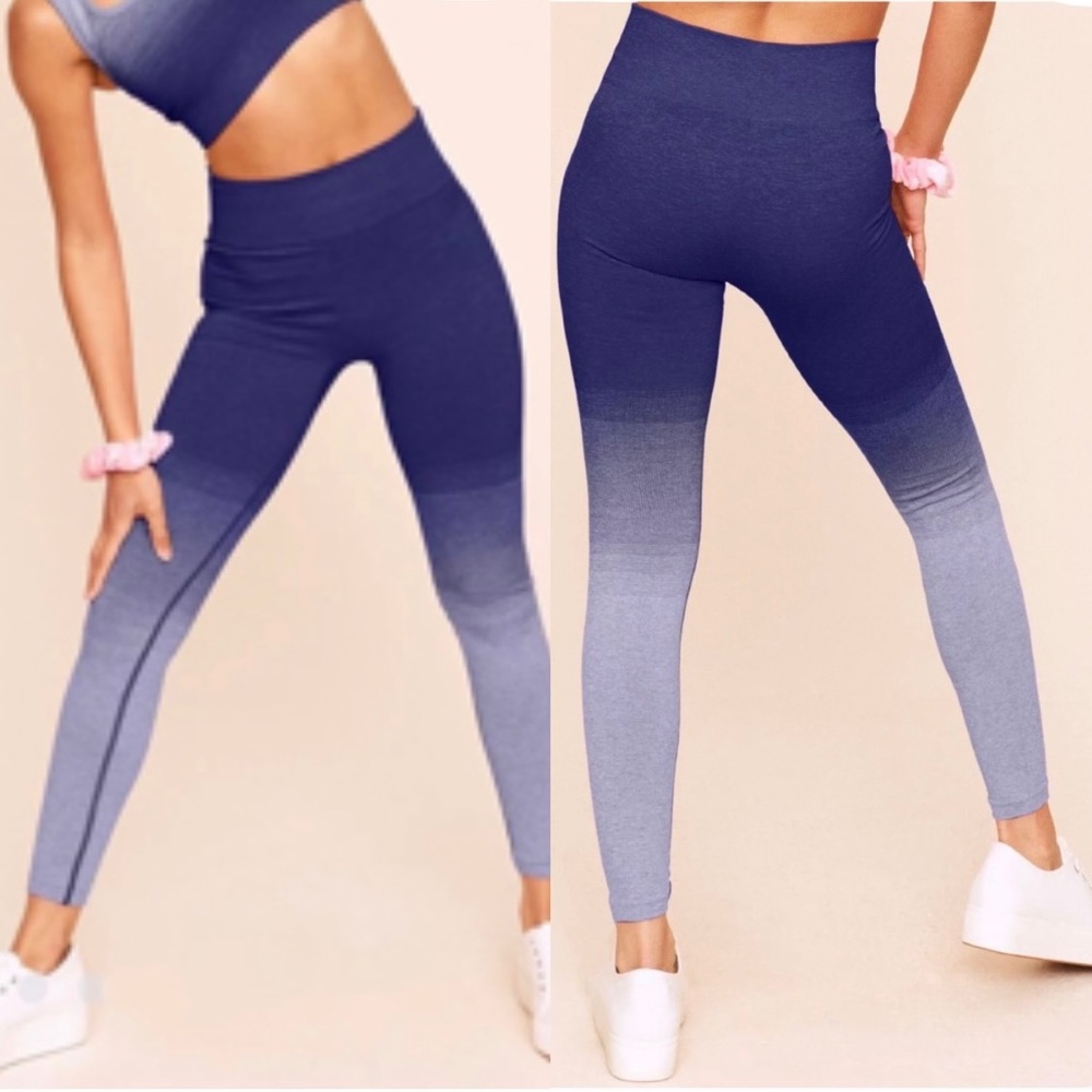 EARTH REPUBLIC ombre full length seamless purple leggings Size Medium